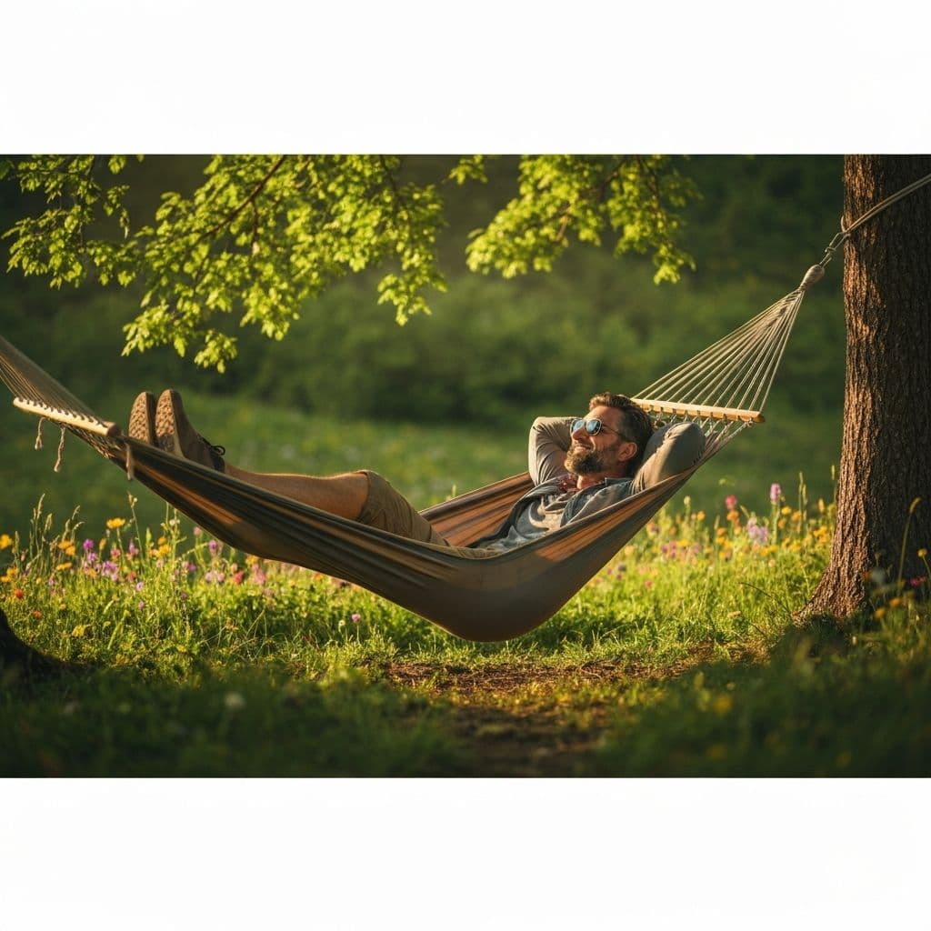 Relaxing travel moment